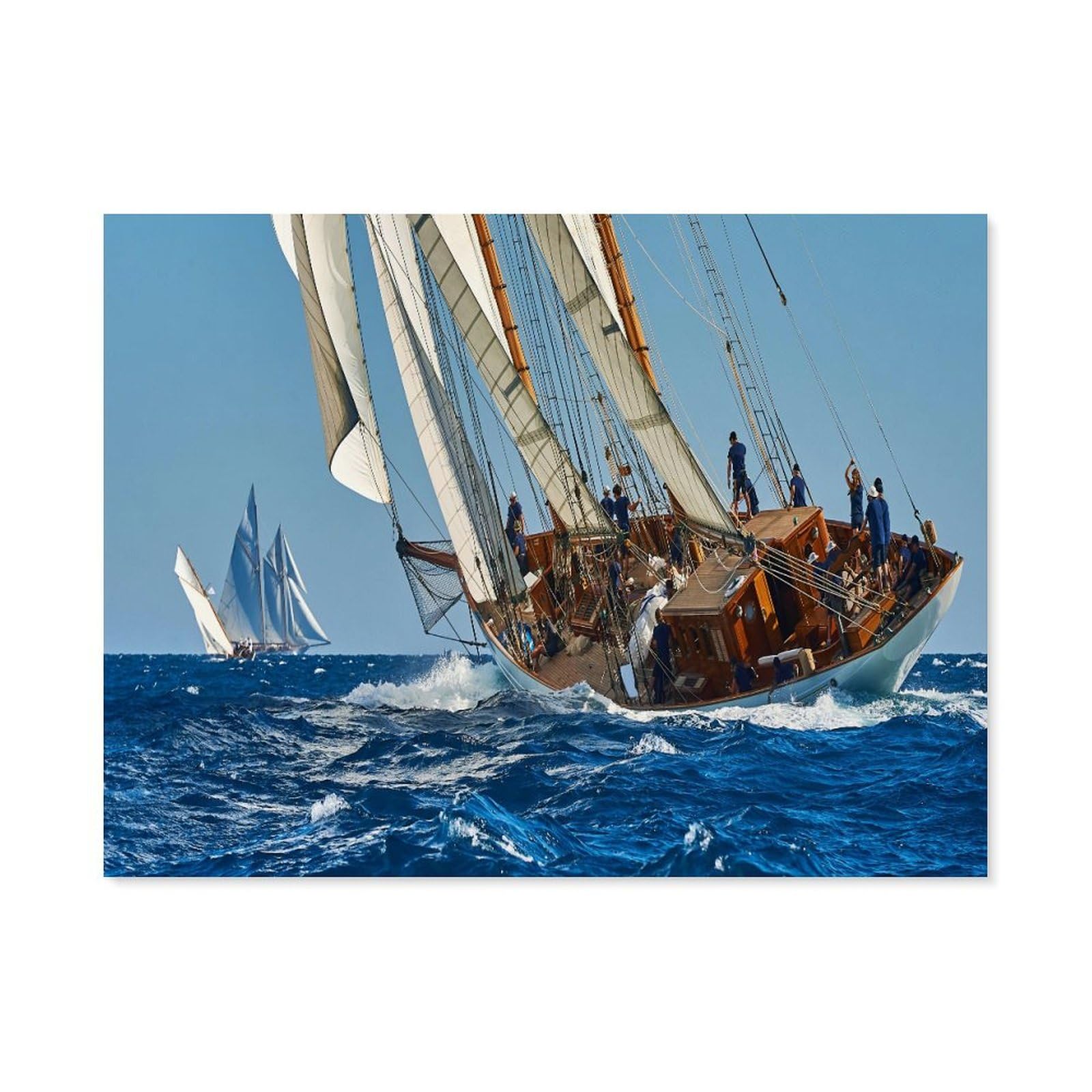 Erwachsener Puzzle 1000 Teile Aus Holz Puzzle，Segelschiff，Personalisierung Erwachsener Spiel Kind Spielzeug Kreatives Geschenk Art Zuhause Dekoration（75x50cm）-O85