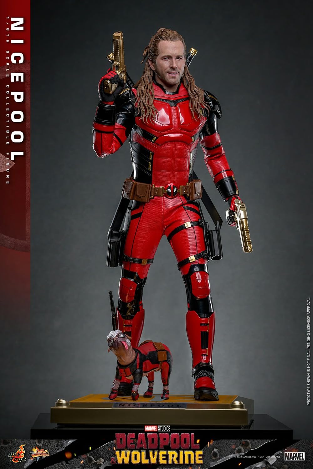 Hot Toys Marvel Comics Deadpool & Wolverine Nicepool - Personaggio da collezione in scala 1/6, 30,5 cm
