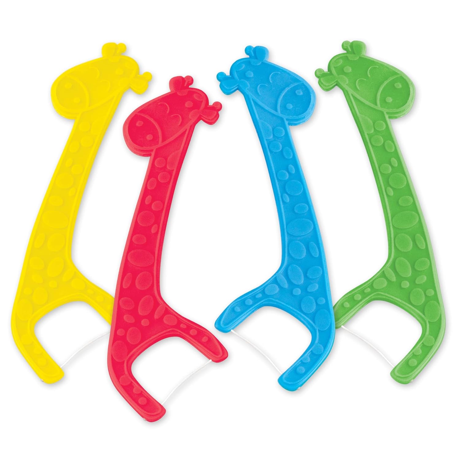 SmileGoods Kids Giraffe Flosser Trial Packs, 4 Flossers Per Bag, Case of 144 Bags