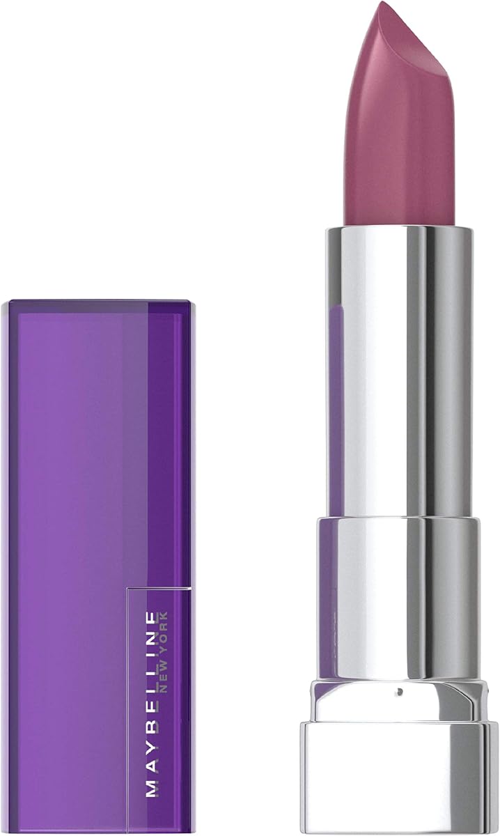 Lápiz labial Maybelline Color Sensational, maquillaje de labios, acabado en crema, lápiz labial hidratante, en malva, malva, 1 unidad