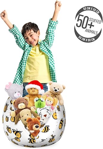 Miniatura 99 de Lunarable Silla de almacenamiento para adolescentes, coloridos patines de estilo retro, para actividades juveniles, para niñas y niños, divertido