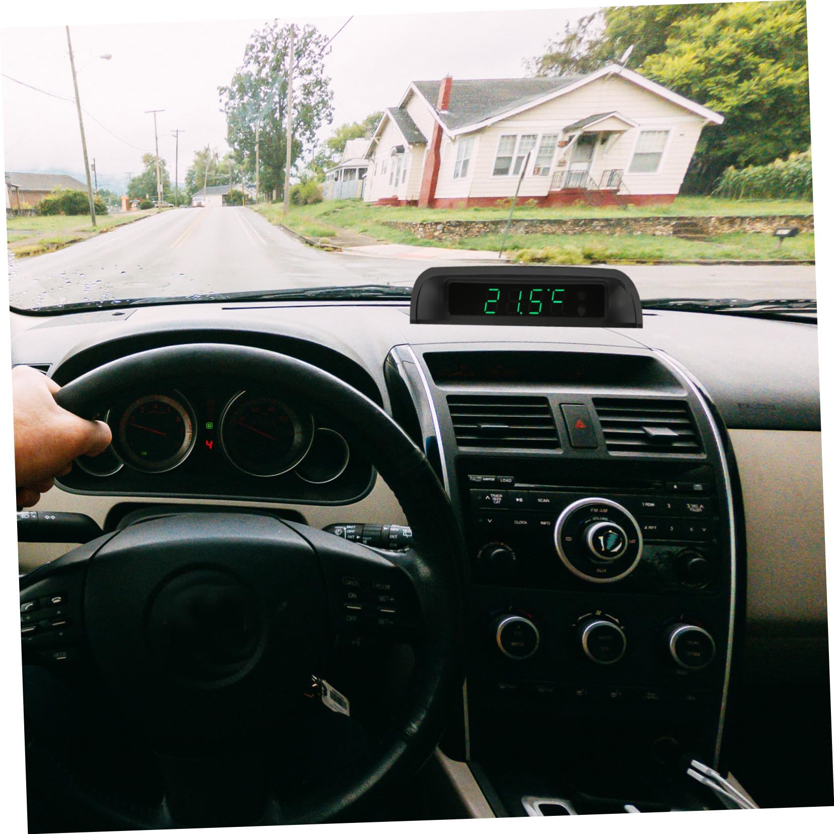 ULTECHNOVO 2 Piezas reloj electronico solar reloj automático decoración del reloj del coche termómetro coche termometro para coche relojes termómetro digital desk clock reloj de vehiculo