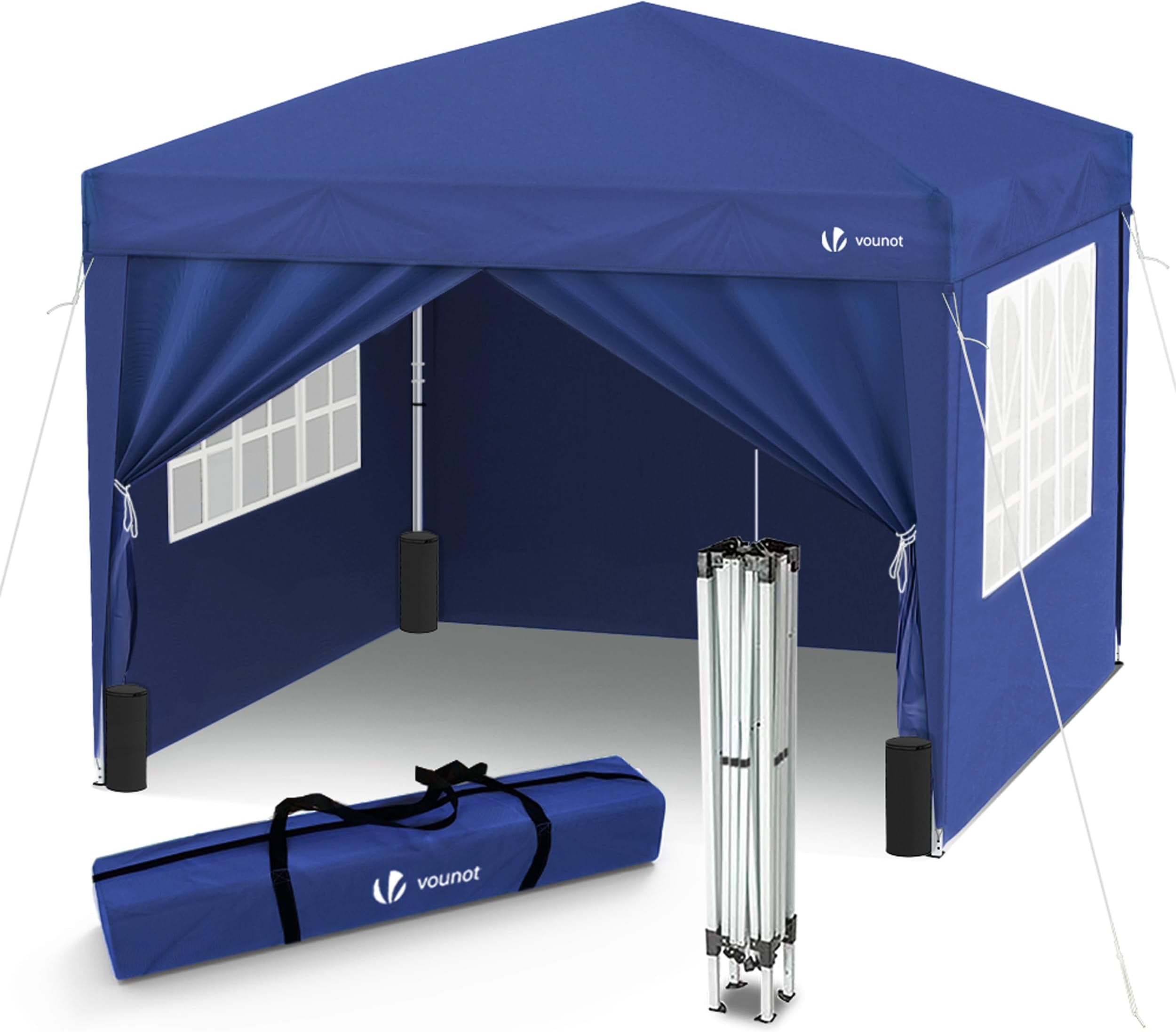 VOUNOT Gazebo with sides Blue