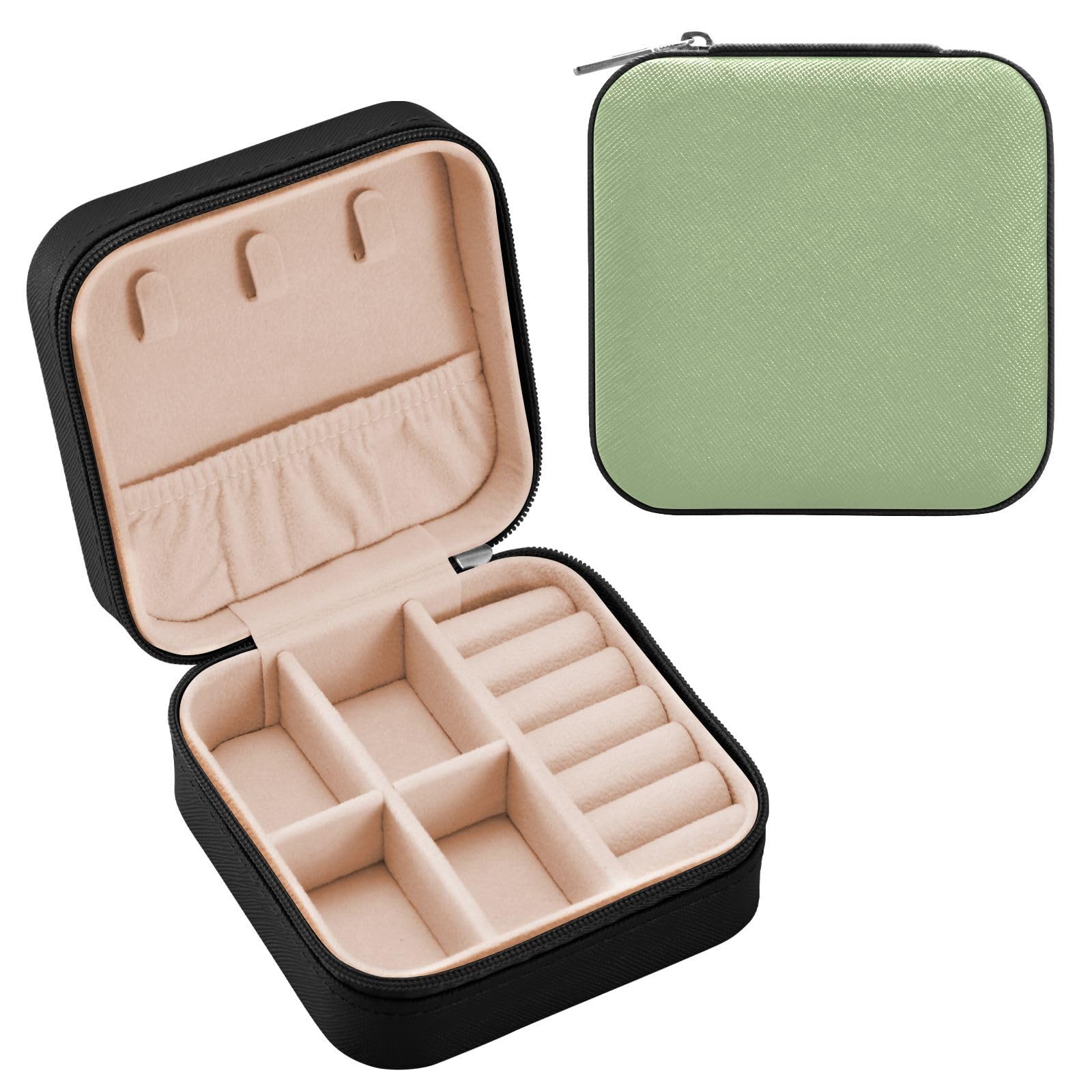Amazon.com: YETTASBIN Sage Green Solid Color Jewelry Box for