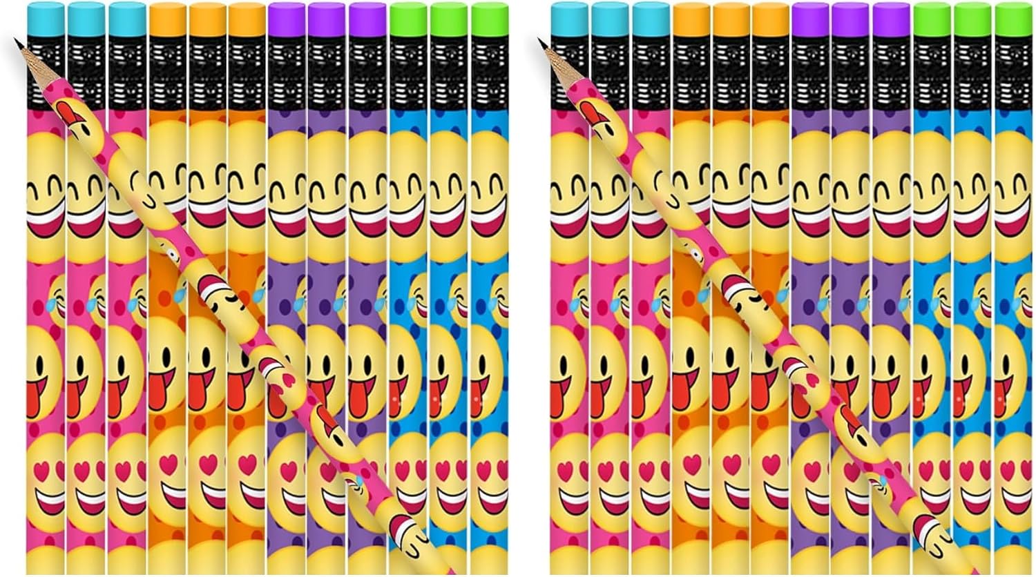 ArtCreativity Happy Birthday Pencils, Set of 24, Cool Writing Pencils with Colorful Birthday Salutations, Birthday Party Favors, Party Goody Bag Fillers, Teacher Supplies for Classroom (Pack of 2)
