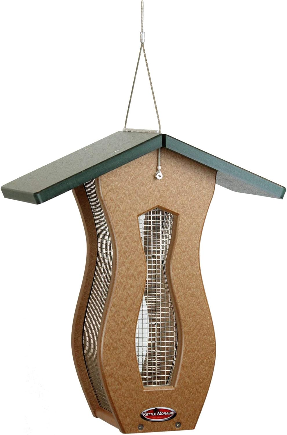 Kettle Moraine Large Recycled Curved Screen Feeder (Green/Chocolate)