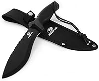 Mossy Oak 11.5" Kukri Machete with Sheath - Stainless Steel Survival Knife for Bushcraft, Gardening, Hunting & Yard Work