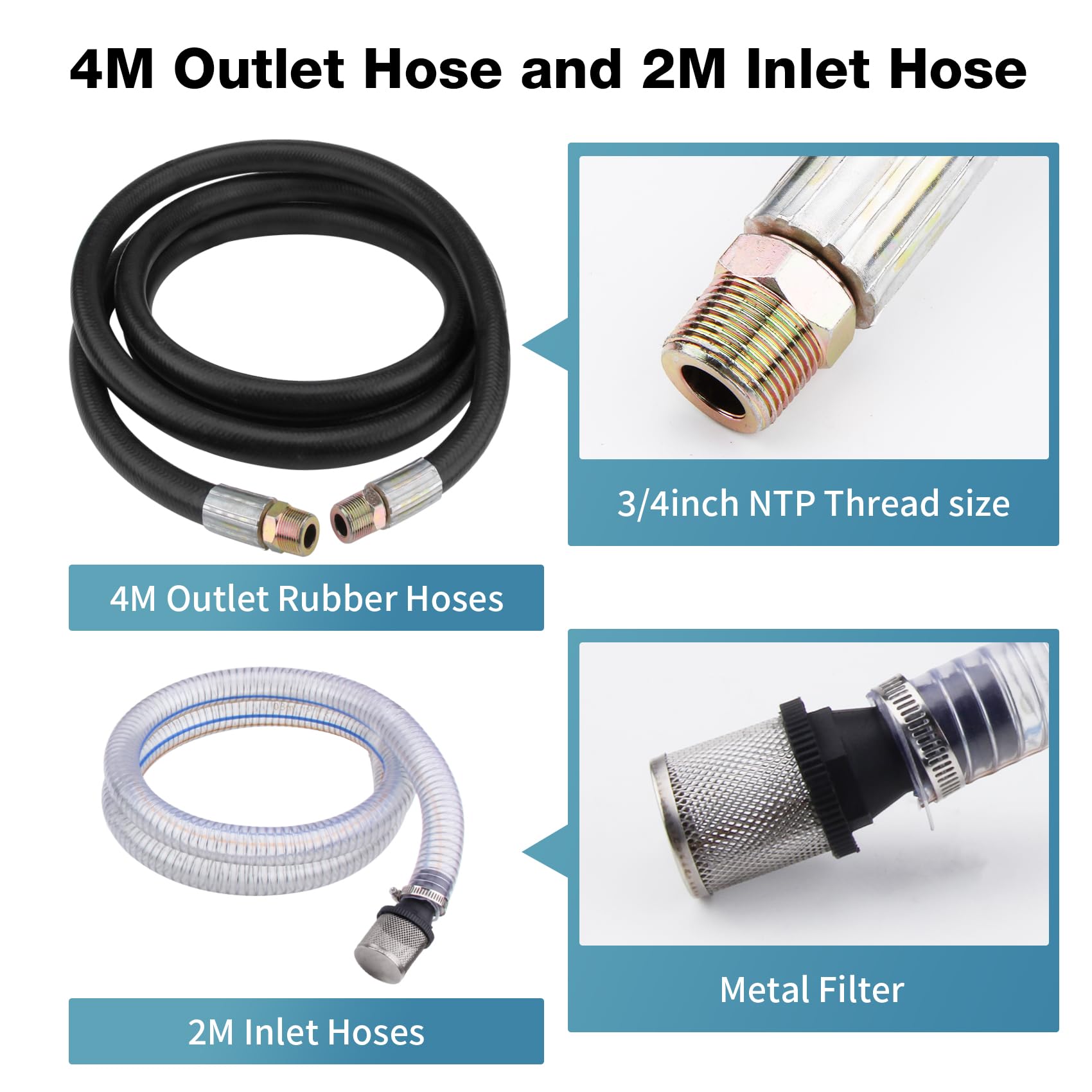 DOCAS 12V 175W Pompa Travaso per Diesel 45L/min, elettrica pompa,pompa di aspirazione dell'olio con Pistola, Filtro e Tubi per Diesel Kerosene