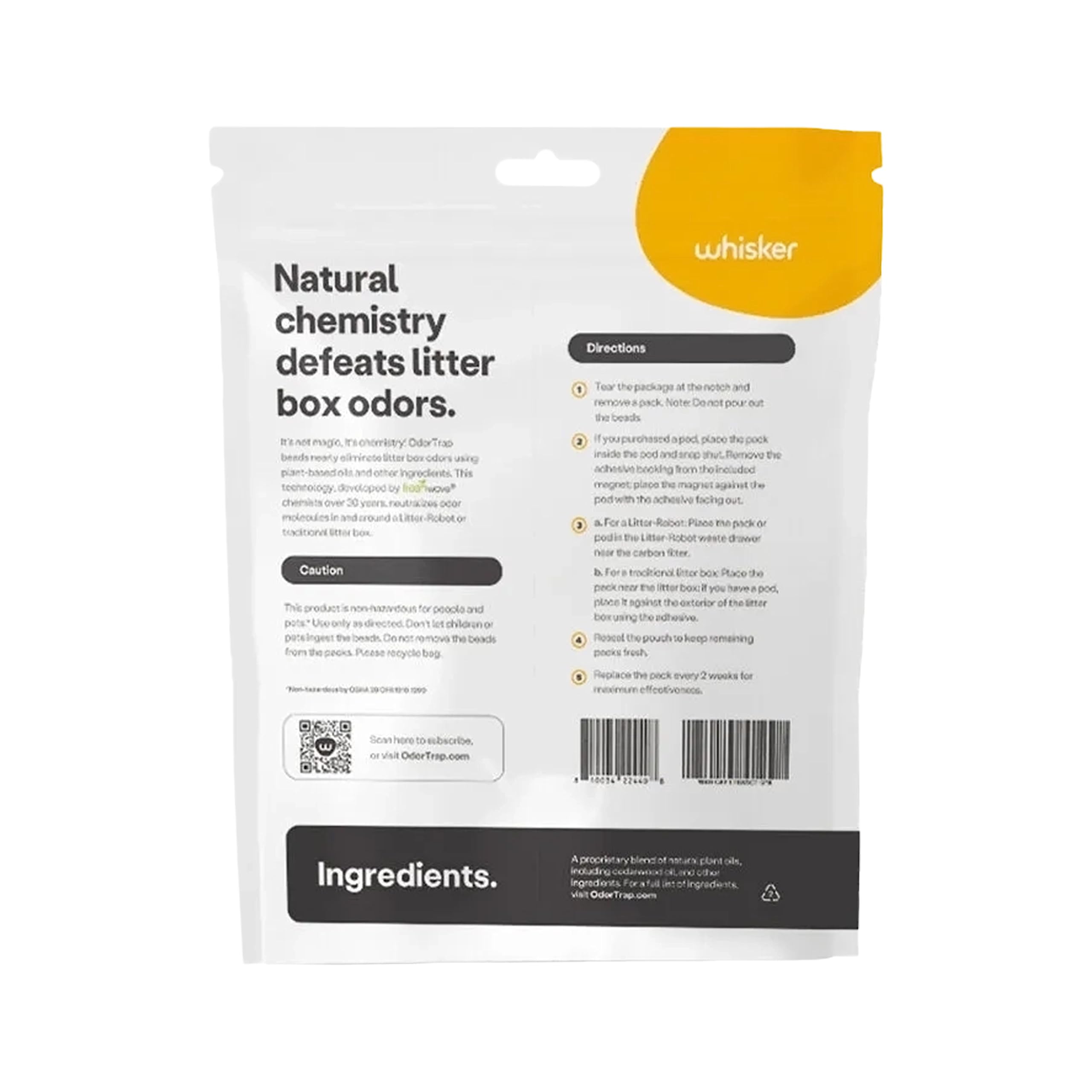 OdorTrap Lot de 12 recharges pour dosettes OdorTrap (Capsule Non Incluse), élimine Les odeurs de litière, Compatible avec Les Robots à litière Traditionnels