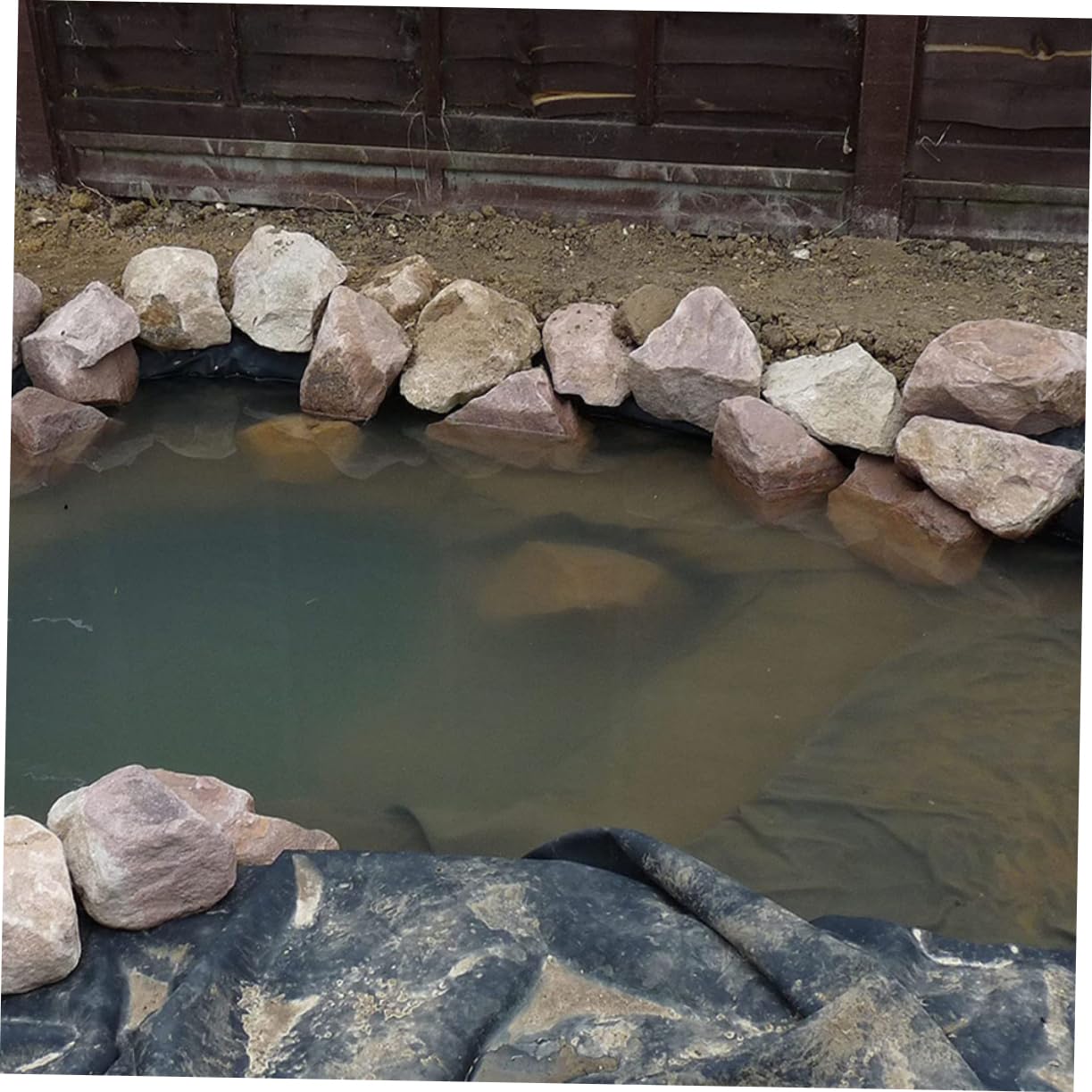 Rivestimento per Laghetto per Pesci in Hdpe e Protegge da Perdite d Acqua Durevole e Facile da Tagliare