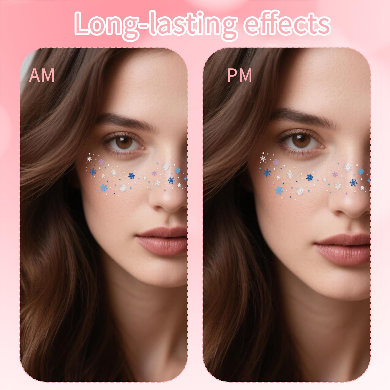 6pcs Snowflake Face Freckle Tattoo Stickers - Image 4
