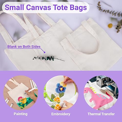 Miniatura 5 de Segarty Bolsa de lona grande de lona, 1 paquete de 25.6 x 19.6 pulgadas, bolsas de compras negras reutilizables para mujer, bolsa de lona de algodón