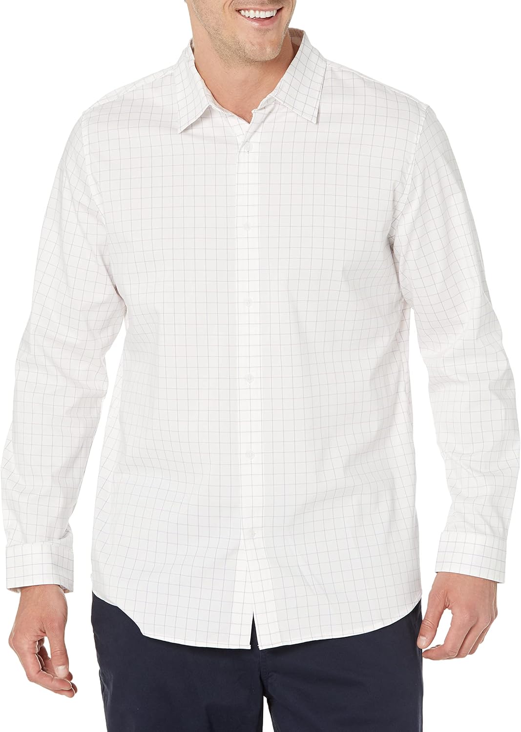 Amazon Essentials Men's Slim Fit Long Sleeve Wrinkle Resistant Stretch Dress Shirt - Image 5