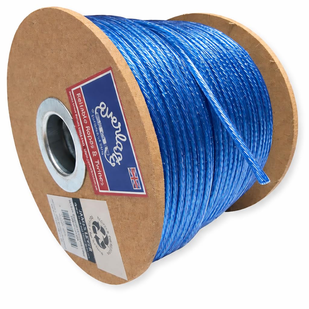 100M - Quality Everlasto 'Wyercentor' Steel Core Coloured Clothes/Washing Line 3.5mm Thick (BLUE) — image 1