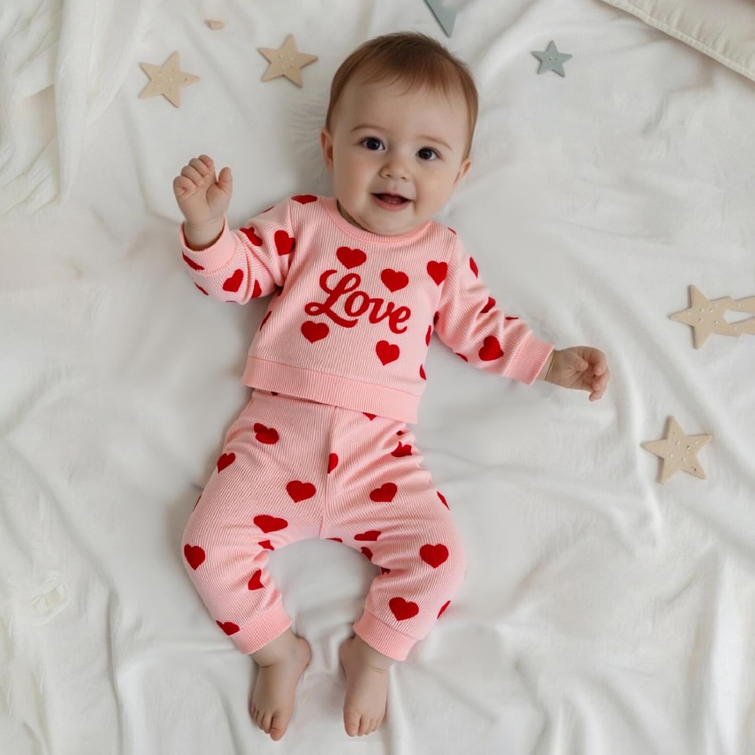 Amiblvowa Infant Toddler Baby Girl Boy St Patricks Day Outfit Clover Embroidery Long Sleeve Sweatshirt with Pants 2 Piece Set - Image 6