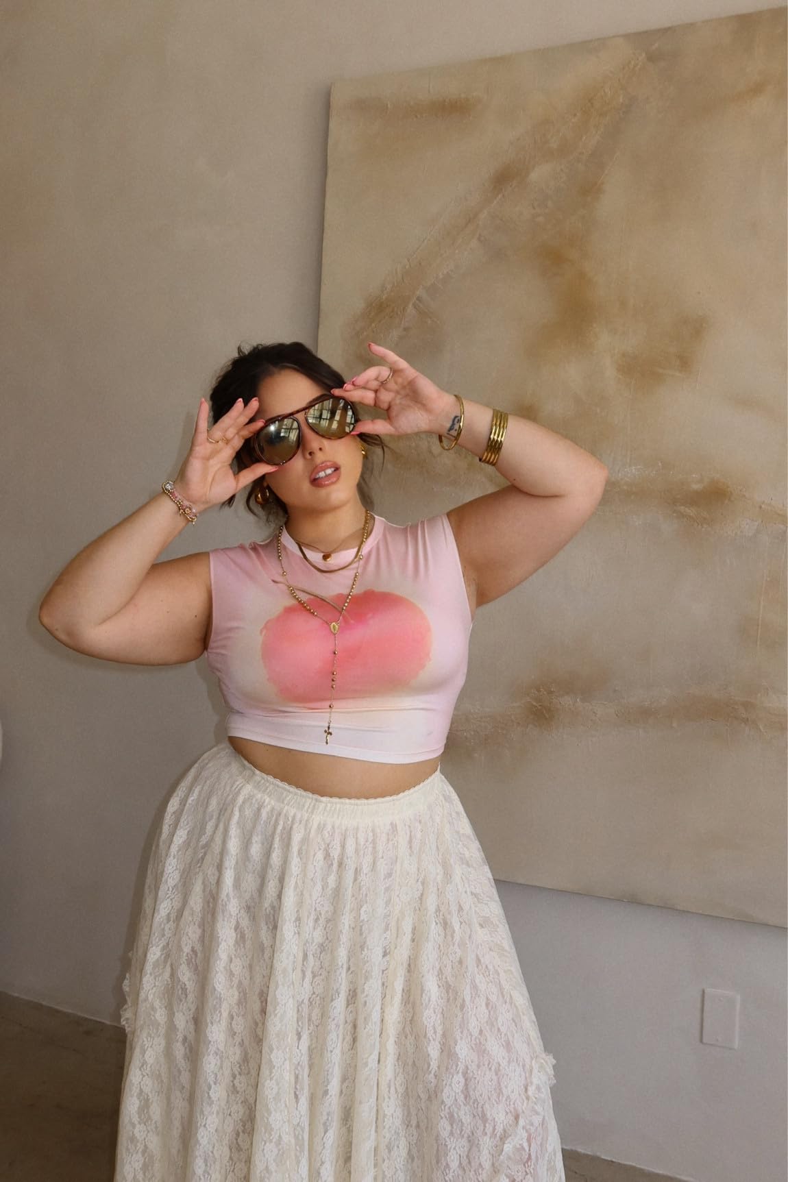 Falda larga de encaje floral para mujer, asimétrica, en capas, para verano, sexy, transparente, bohemia, para playa