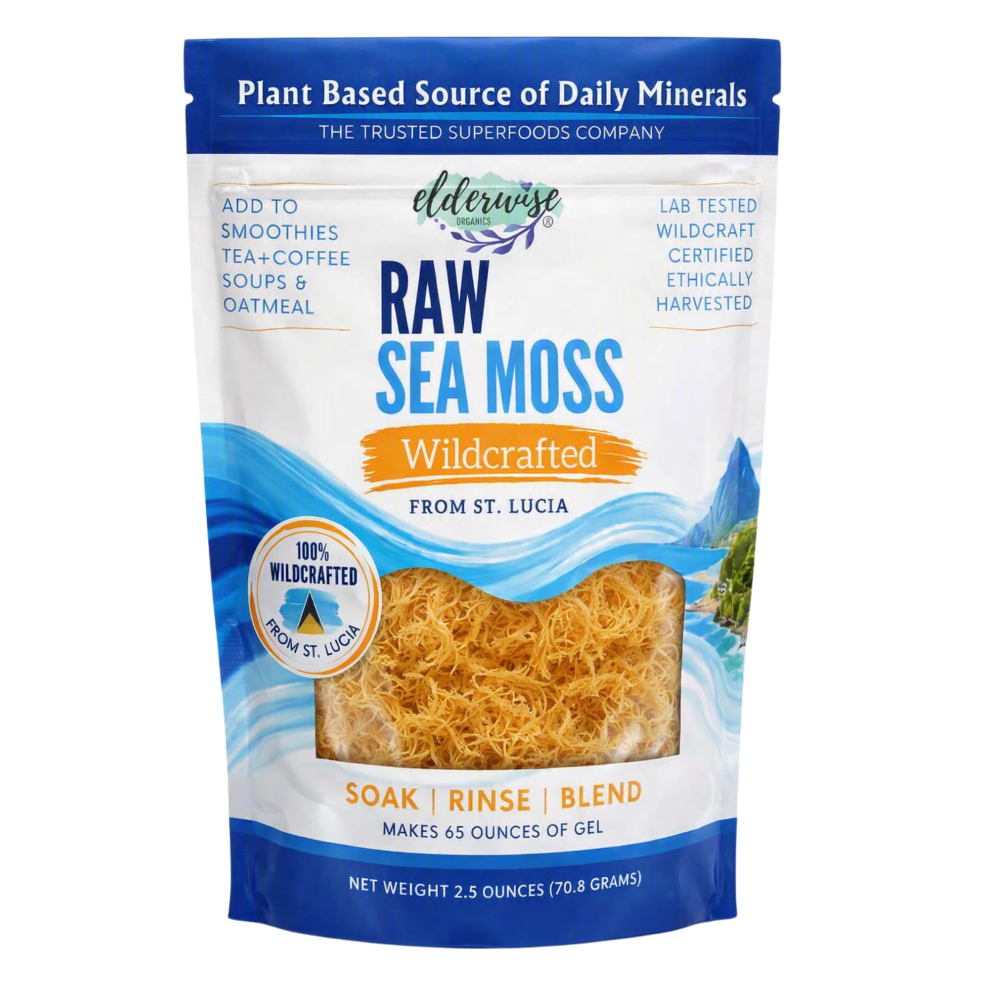Elderwise Organics Made With Love Musgo-do-mar seco e aparado Gracilaria 71 g
