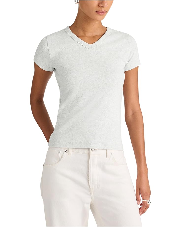 Madewell High V Ribbed Baby Tee - Main View