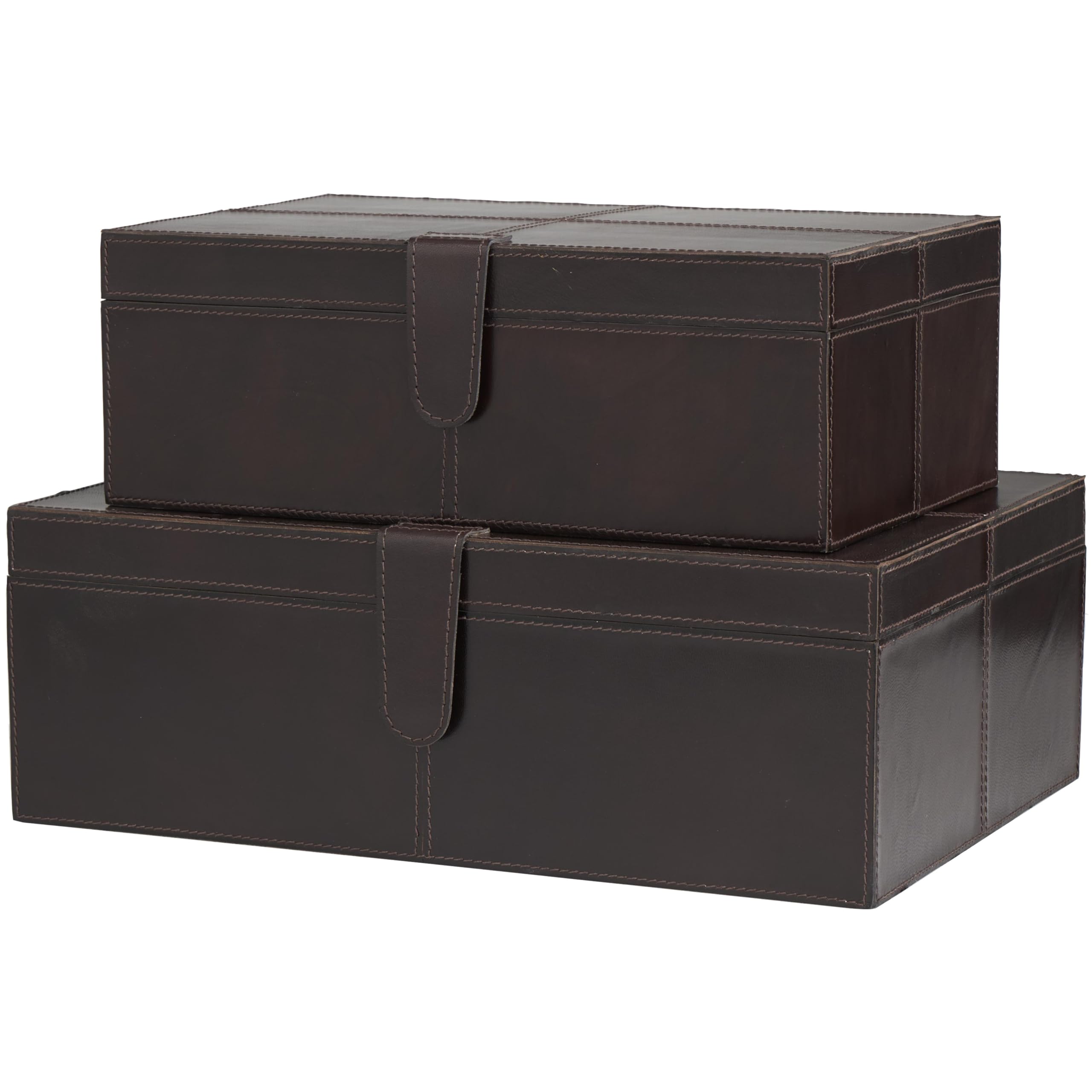 Amazon.com: Deco 79 Leather Handmade Decorative Box Storage