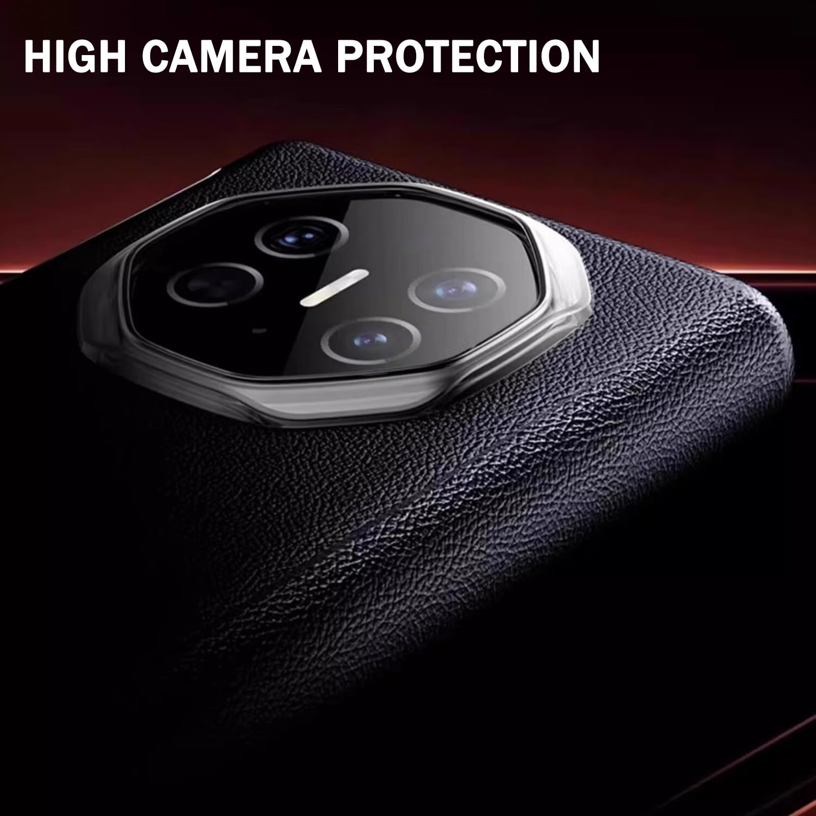 Pokrowiec na Huawei Mate XT, magnetyczne zamknięcie otwierane etui z prawdziwej skóry z funkcją inteligentnego widoku okna luksusowa biznesowa podpórka Shell, czarny, Mate XT
