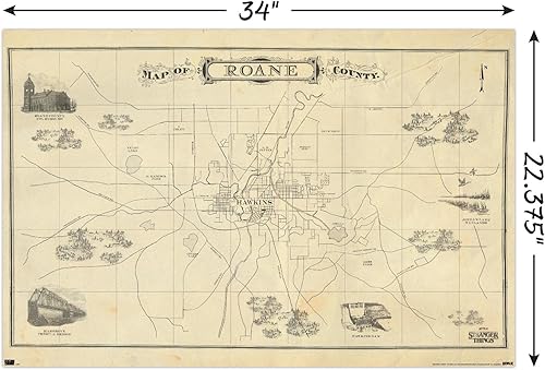 Miniatura 3 de Trends International Netflix Stranger Things Season 4 - Póster de pared de mapa, 22.375 x 34 pulgadas, versión sin marco