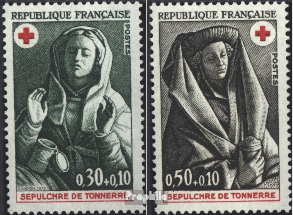 Timbres France 1973 – Croix-Rouge, édition Complète 1859-1860, Neuf Avec Gomme D'origine, MNH, Qualité Garantie Prophila