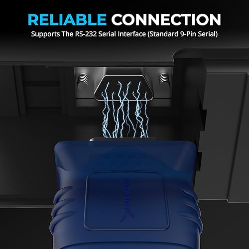 Miniatura 6 de SABRENT Cable convertidor USB 20 a serie 9 pines DB-9 RS-232 chip prolífico HEXNUTS - Windows 11108187VISTAXP Mac OS X 106 y superior 25 pies CB-DB9P