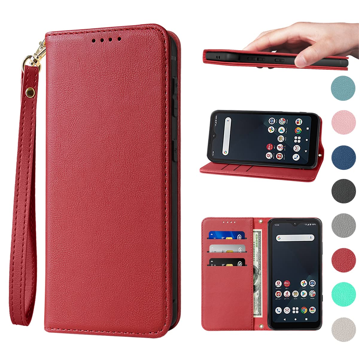 arrows F-51B 本体　スマートフォン　カバー付き　スマホ Amazon.co.jp: Arrows We F-51B ケース 手帳型 高質PUレザー Arrows We