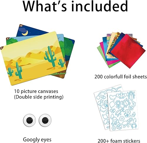 Miniatura 5 de Kits de manualidades de aluminio para niños, dinosaurios divertidos de aluminio, juego de calcomanías sin desorden para niños, kits de manualidades