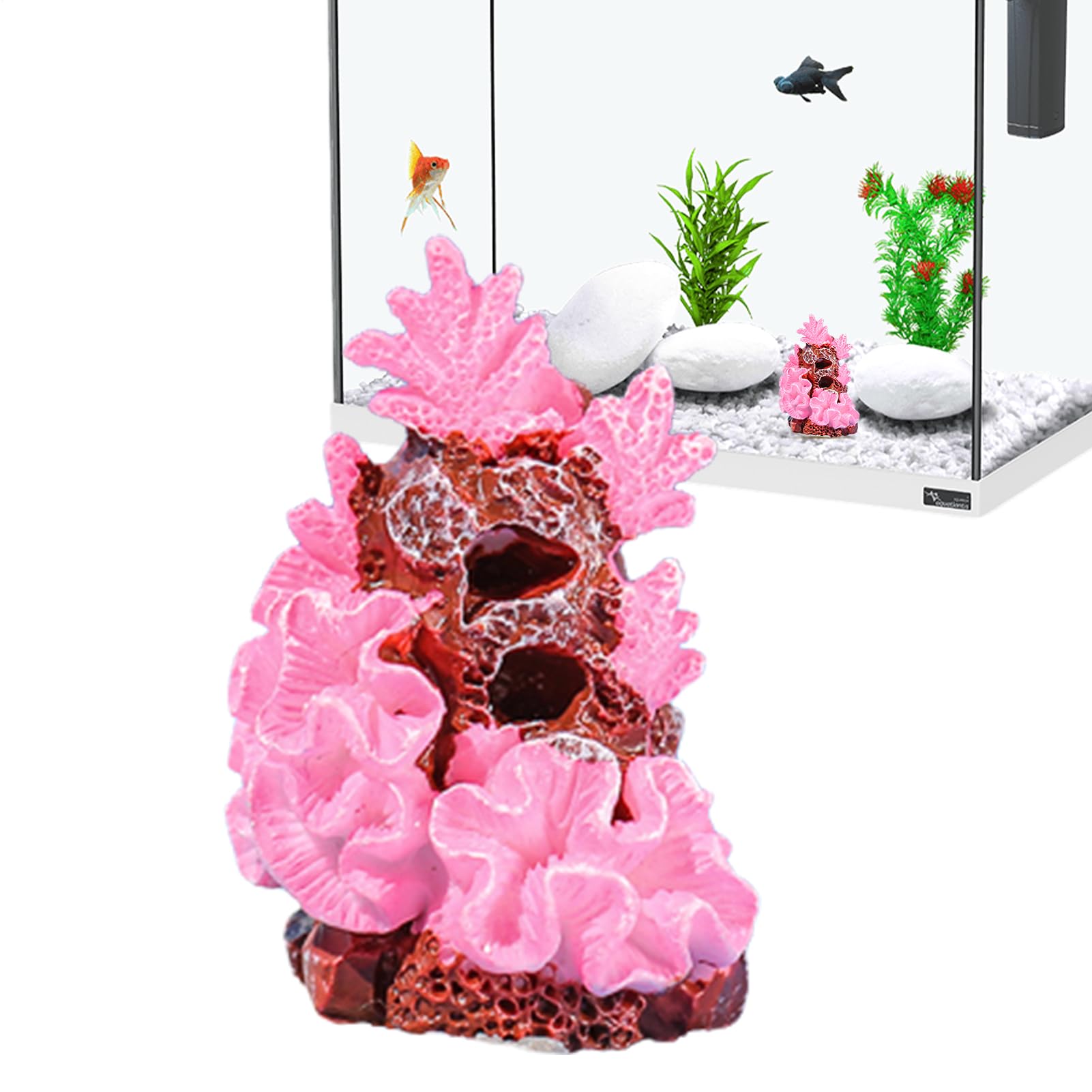 Corail Artificiel pour Aquarium | Minuscules Ornements en Corail – Décoration paysagère pour Aquarium, Bureau, Terrarium d'animaux et