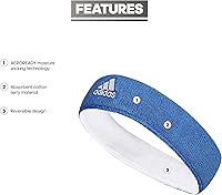 Vista 2 de adidas Unisex-Adult Interval Reversible Terricloth Elastic Headband