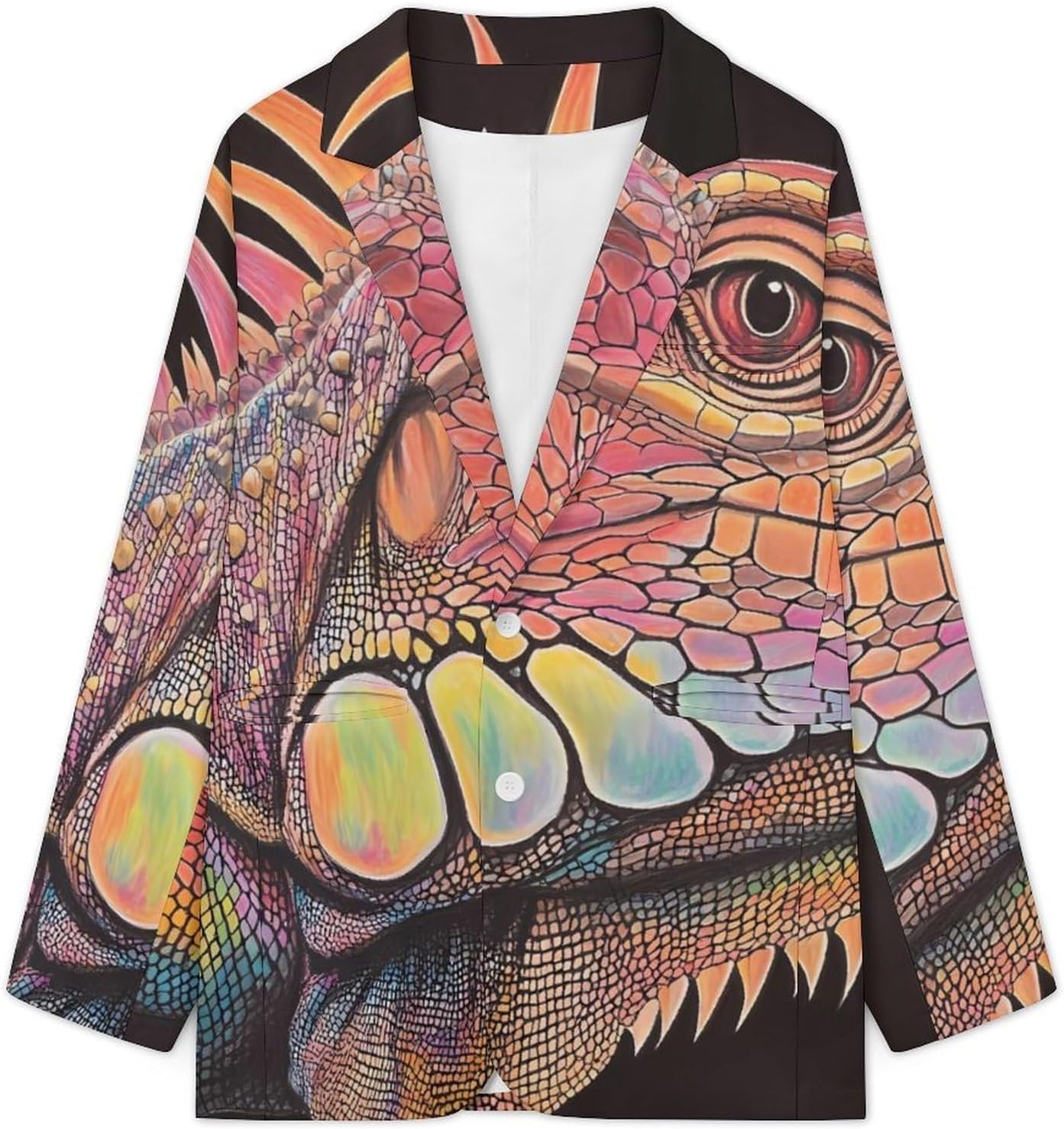 Colorful Lguana Men's Blazer Sport Coat Jacket Two Buttons Business Casual Suit