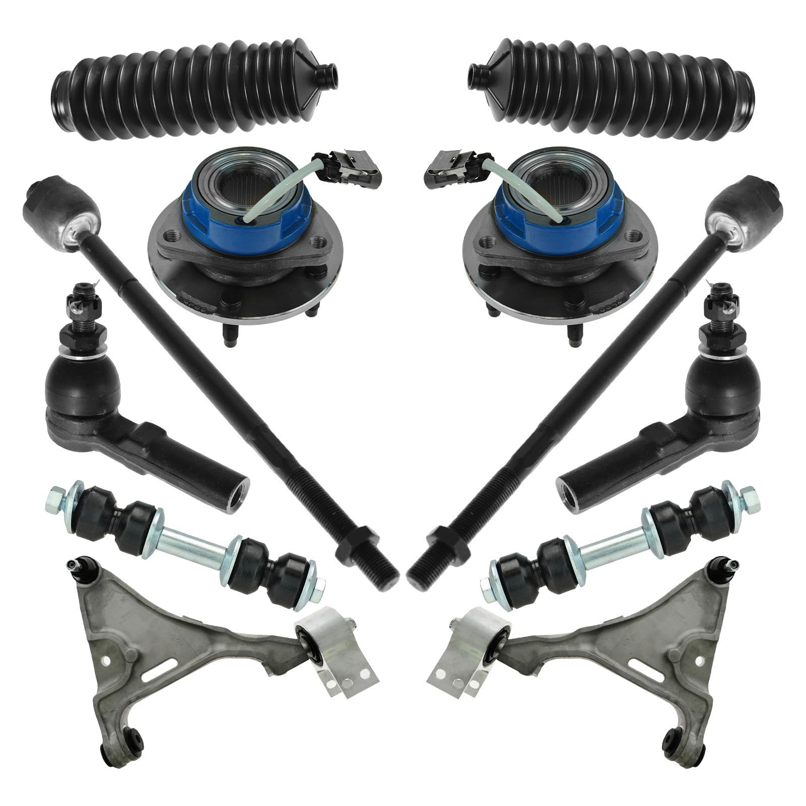 TRQ Front Steering Suspension & Drivetrain Kit Compatible with 06-11 Buick Lucerne Cadillac DTS