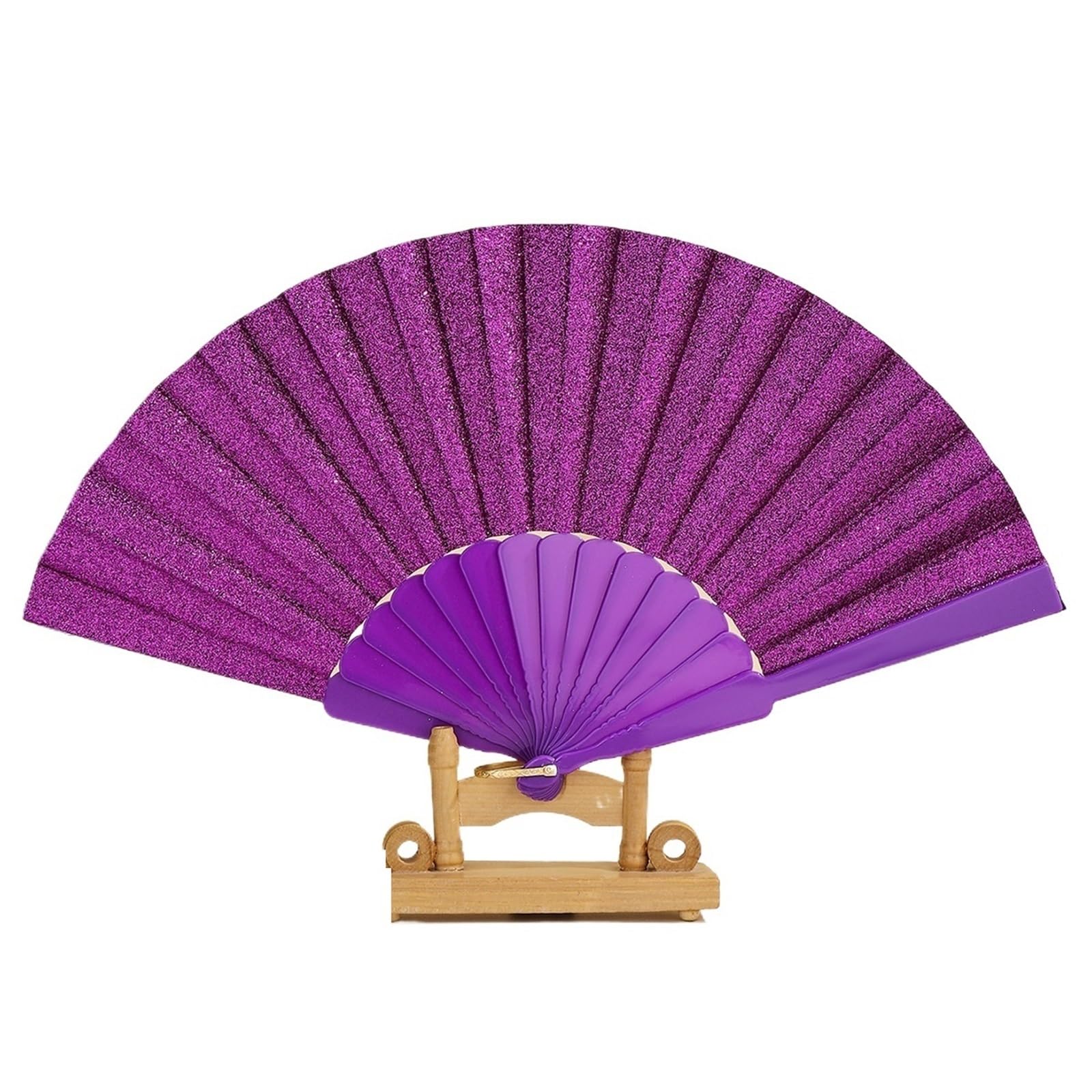 WLIHDB 10Pcs Vibrant Plastic Glitter Fan Foldable Clack Lightweight For Festivals for Summer(Color6)