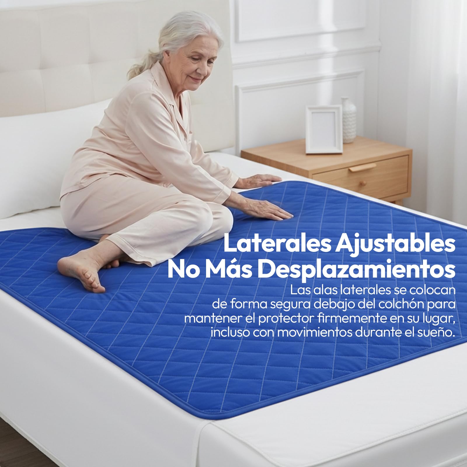 Empapadores Cama Adultos PREMIUM (135x85 cm) – Lavables con Alas – 5 Capas Absorbentes, Empapadores Grandes, Impermeables y Reutilizables, Ideal para Incontinencia de Adultos, Niños y Mayores – PACK 2