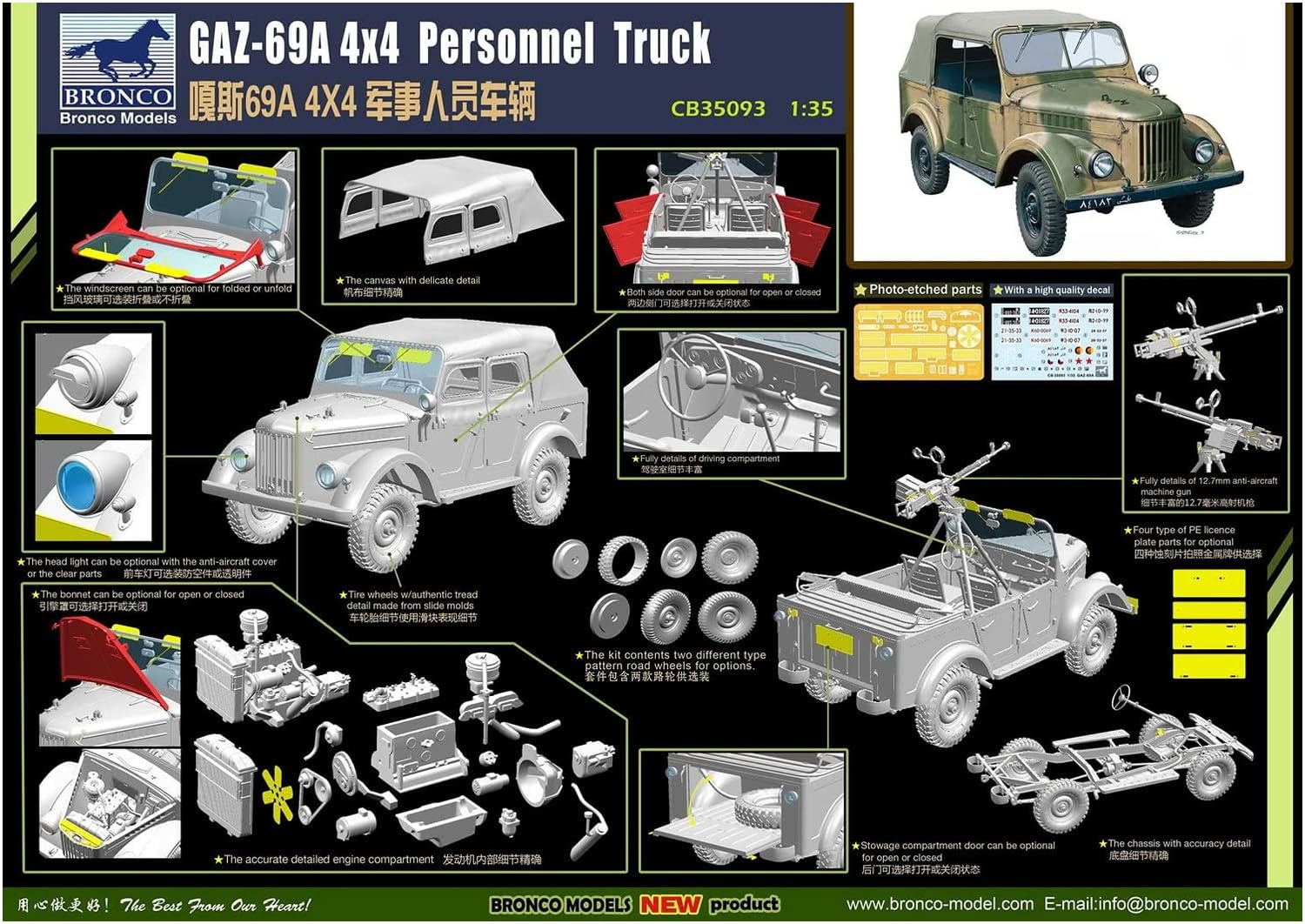 Amazon | ブロンコモデル 1/35 ソ連 ガズ GAZ-69A 四輪駆動4ドア