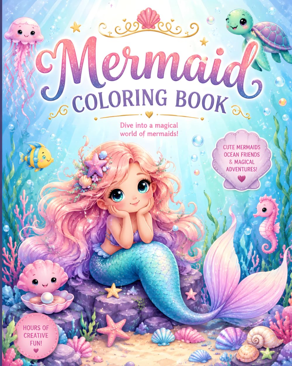 Mermaid: Coloring book