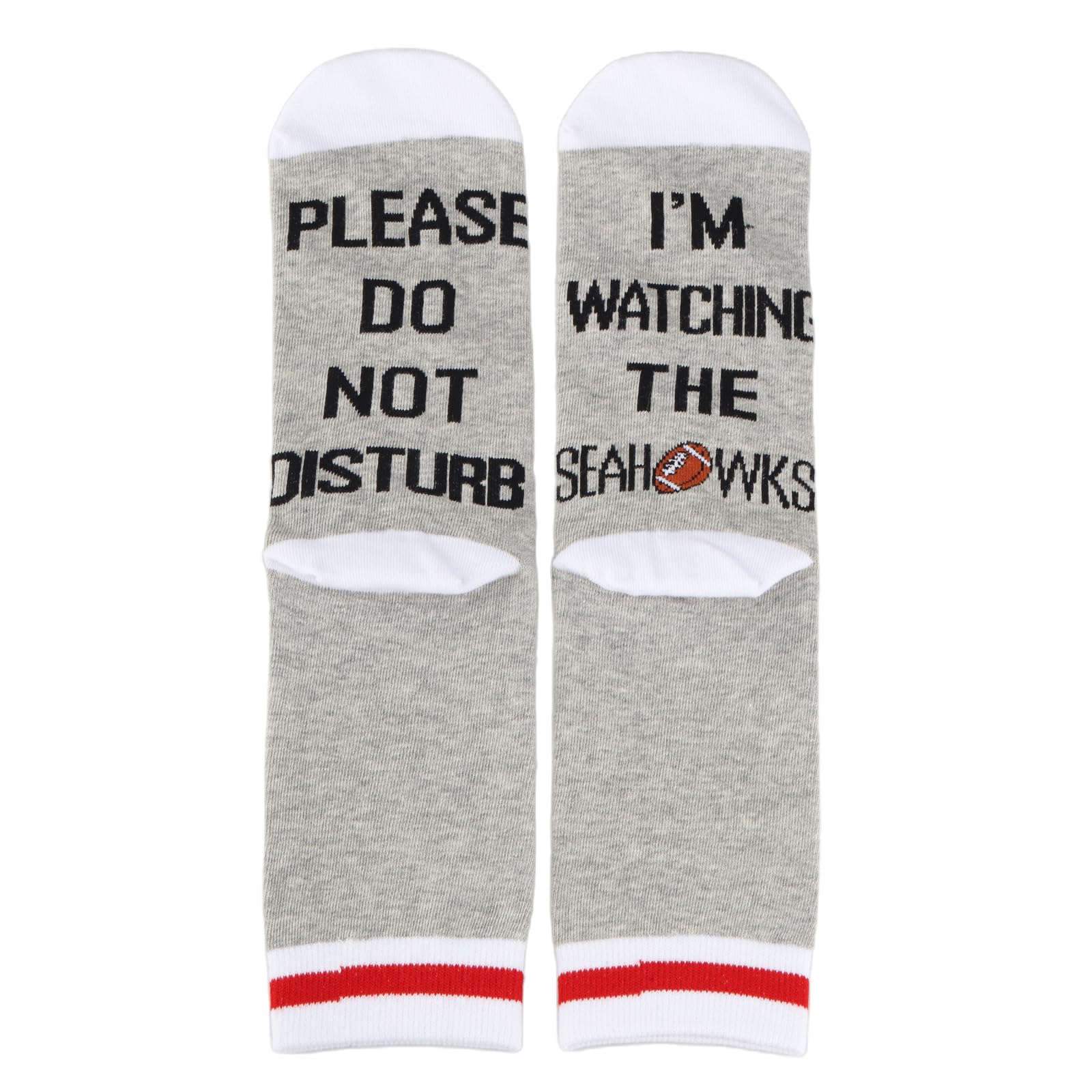 TSOTMO 2 Pairs Football Team Socks Gift Please Do Not Disturb I’m Watching The S Socks Seattle Gift (SEAHAWKS socks)