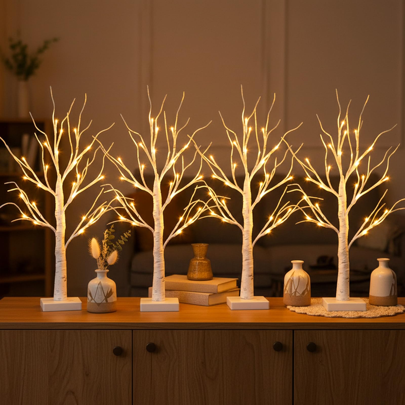 PABIPABI Lighted Birch Trees