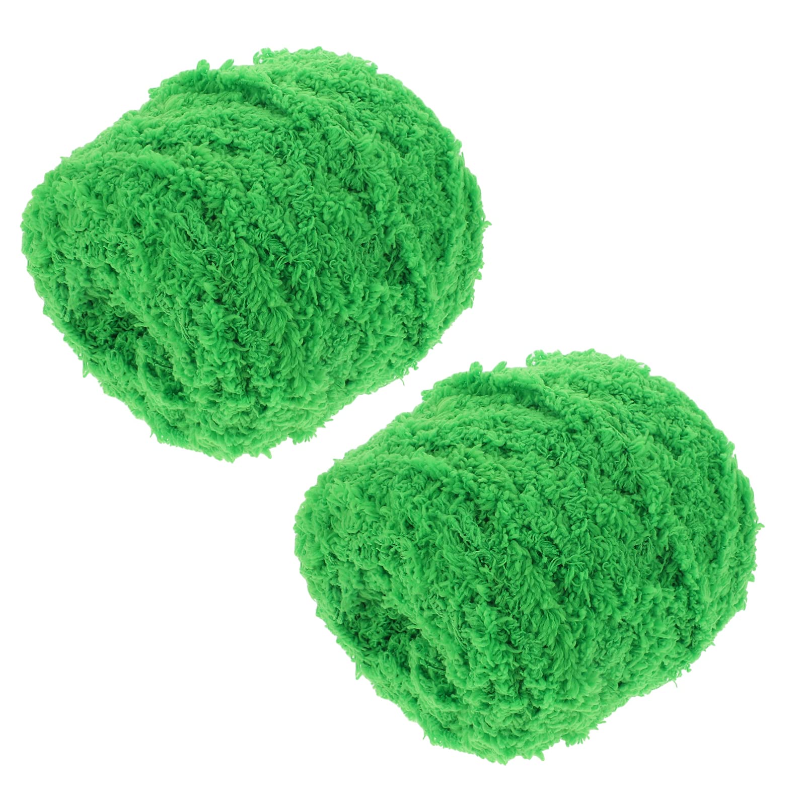 Green Chunky Yarn Chenille Yarn Craft Yarns 2pcs for DIY Crafts Headband Hat Scarf Sweater Pillow Blanket Wrap Crocheting Knitting