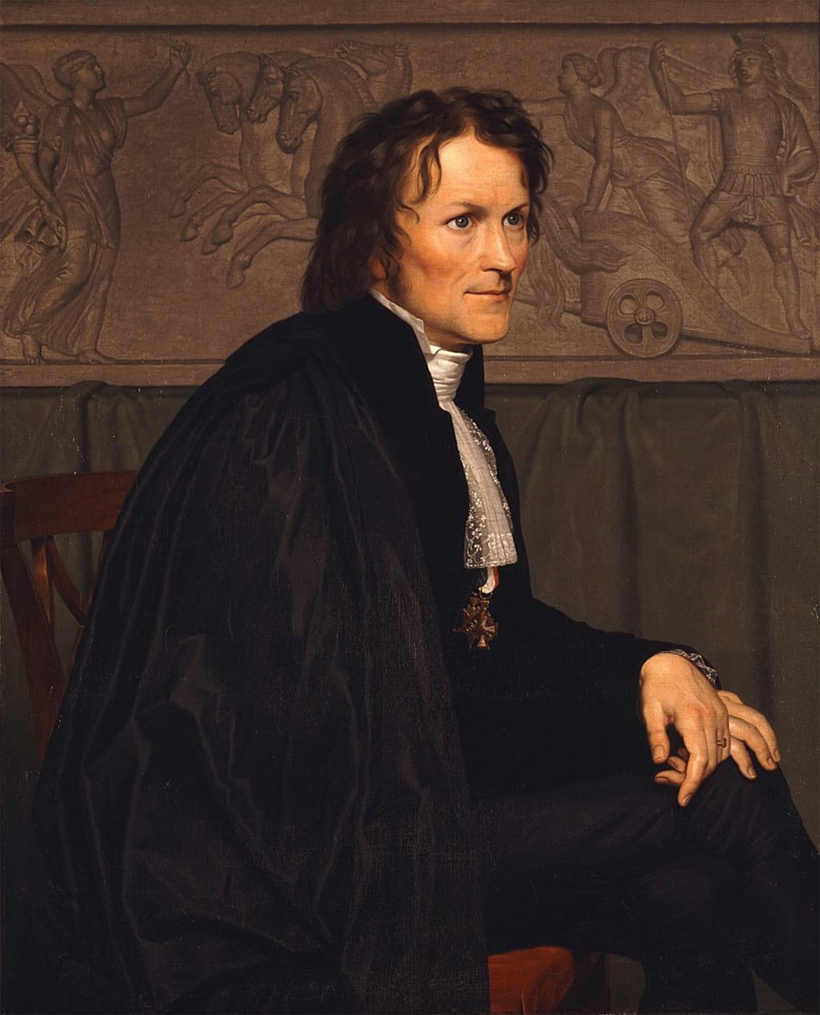 POSTERIIk Famous Print Pop Art Wall Art Graffiti Portrait of the Sculptor Bertel Thorvaldsen by Christoffer Wilhelm Eckersberg Art Prints for Home Decor 60x90cm