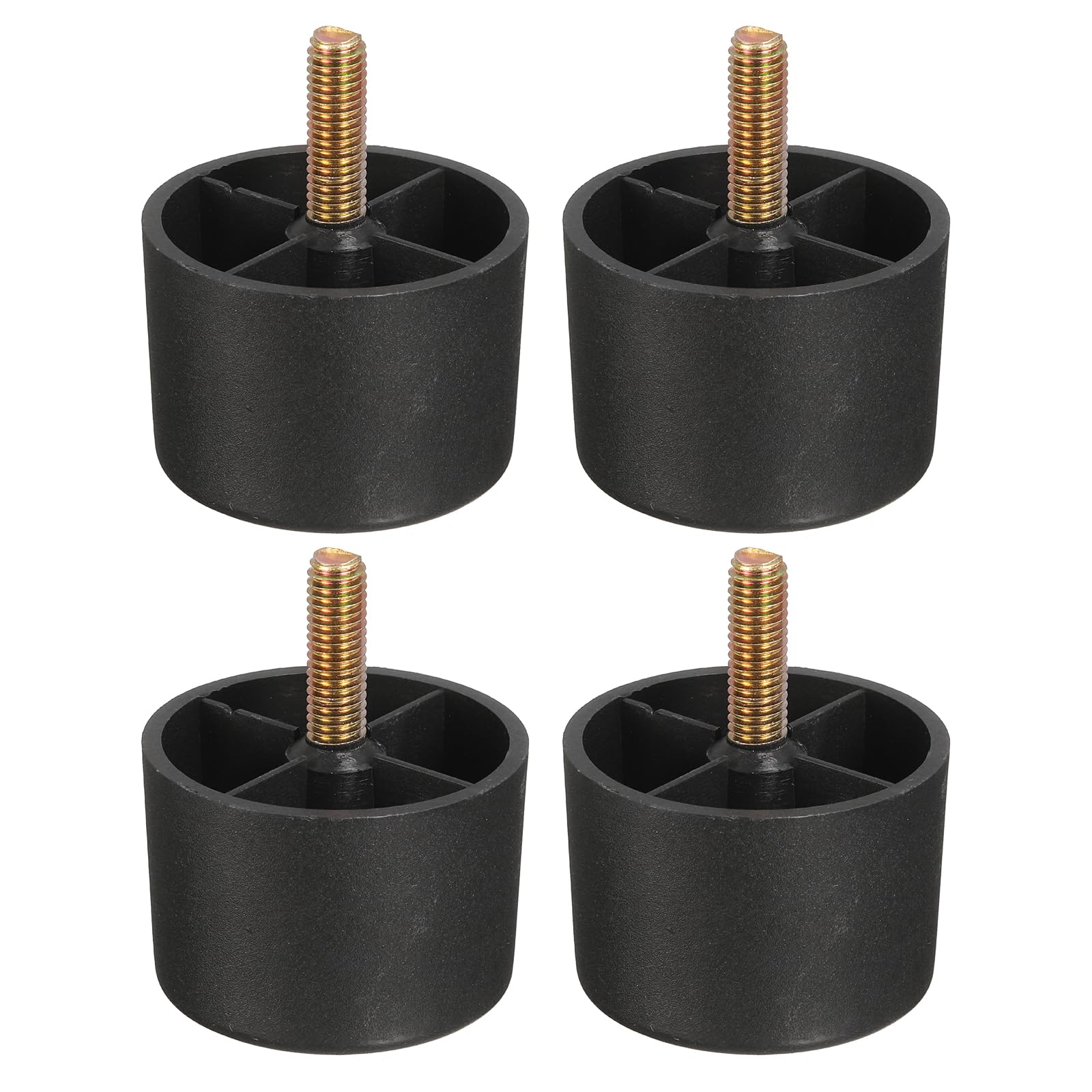 uxcell 4 Pcs M8 x 1.4 x 2 Inch Furniture Legs, Plastic Sofa Couch Legs Tapered Replacement Legs Tapered Feet for Chair Sofa Dresser Cabinets Bed,