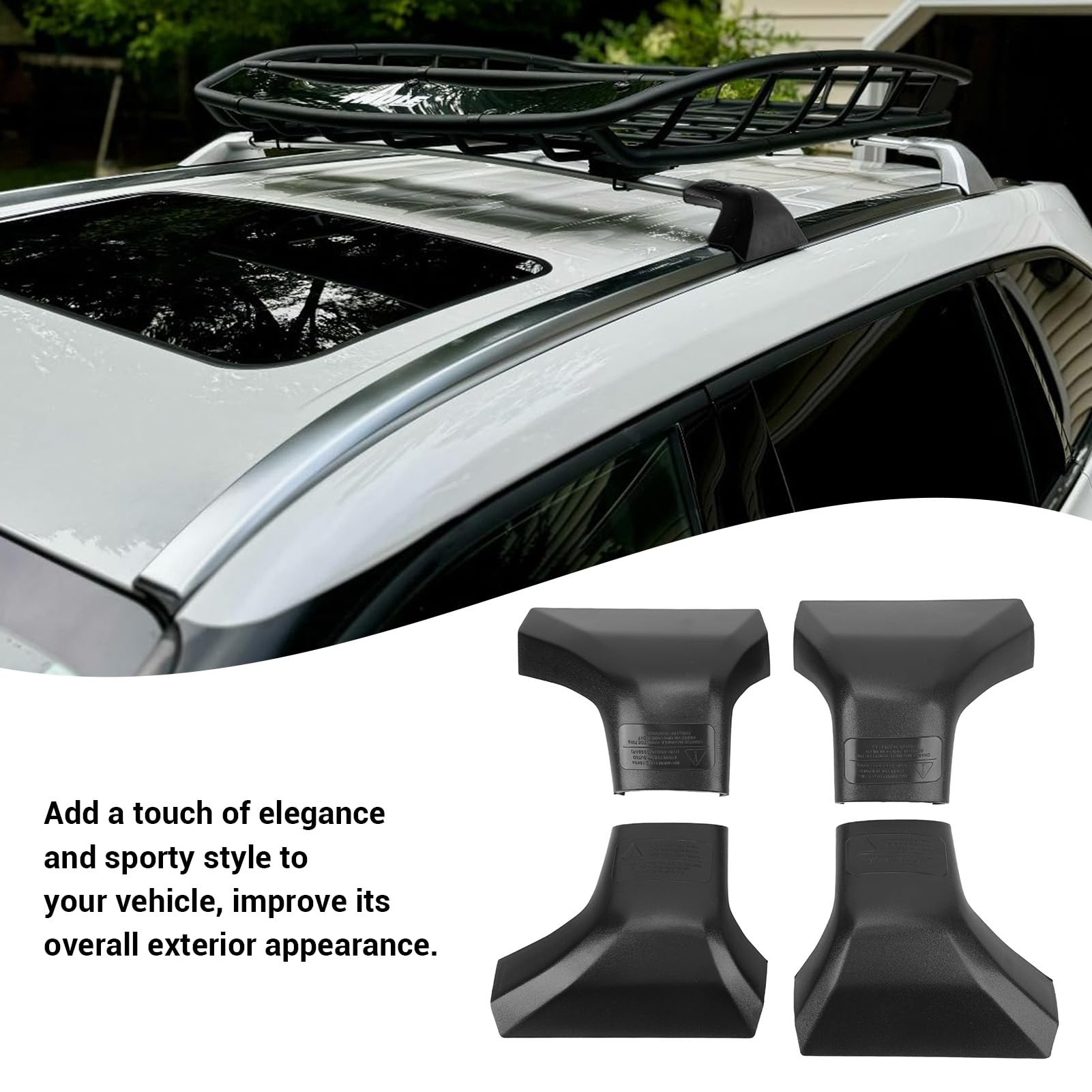 2020-2023 TOYOTA HIGHLANDER XLE XSE LTD PLATINUM R/R ROOF RACK CROSS BAR COVER E - Foto 2