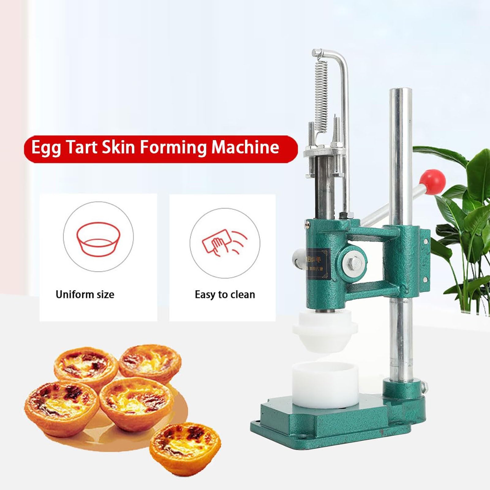 Macchina per la formatura di conchiglie, pressa per crosta da tavolo con stampo da 8 cm, creatore manuale per torte alla crema pasticcera per panetteria domestica, attrezzatura da forno compatta