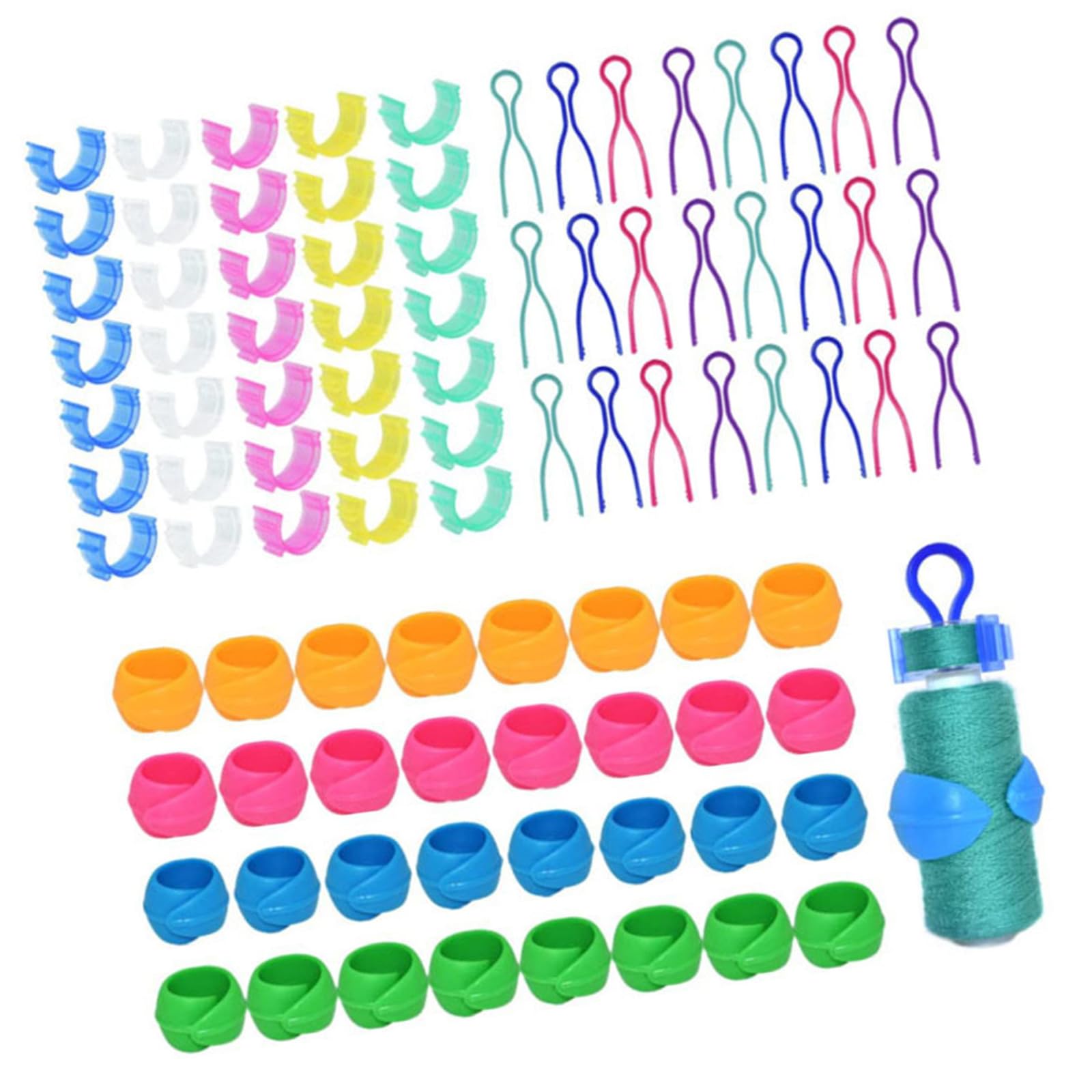 Jazuaiao Thread Spool Clamps Set Anti Slip Spools Holder Clip Bobbin Organiser for Sewing Crafting Supplies Anti Slip Thread
