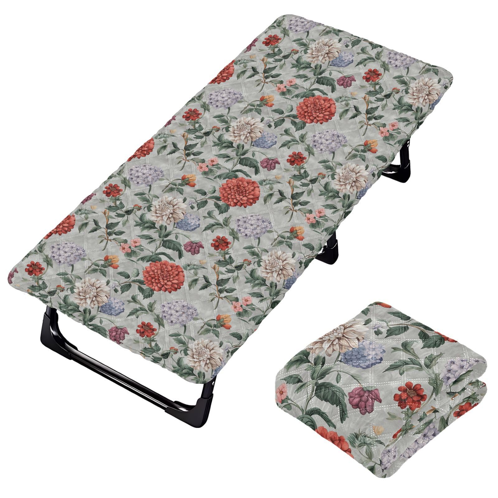 Light Red Purple Dahlia Gray Toddler Travel Bed Sheet Soft & Comfortable Cot Sheet for Toddler Floor Mattress for Toddlers Sofa Bed 50' x 25' (Bed Not Included)