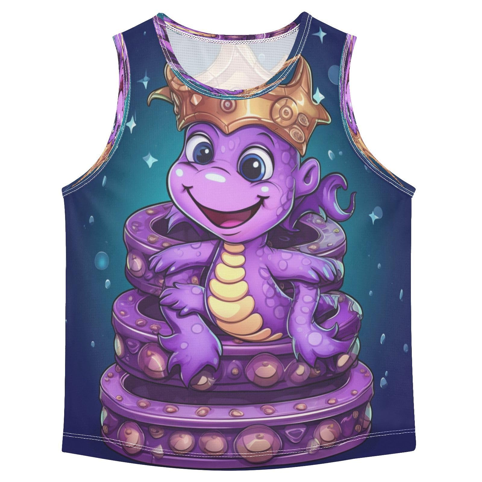 Lindo Doodle Animal Caballito De Mar Camisetas Sin Mangas Tipo Tank Top para Niños Jóvenes Ideales para Actividades Deportivas