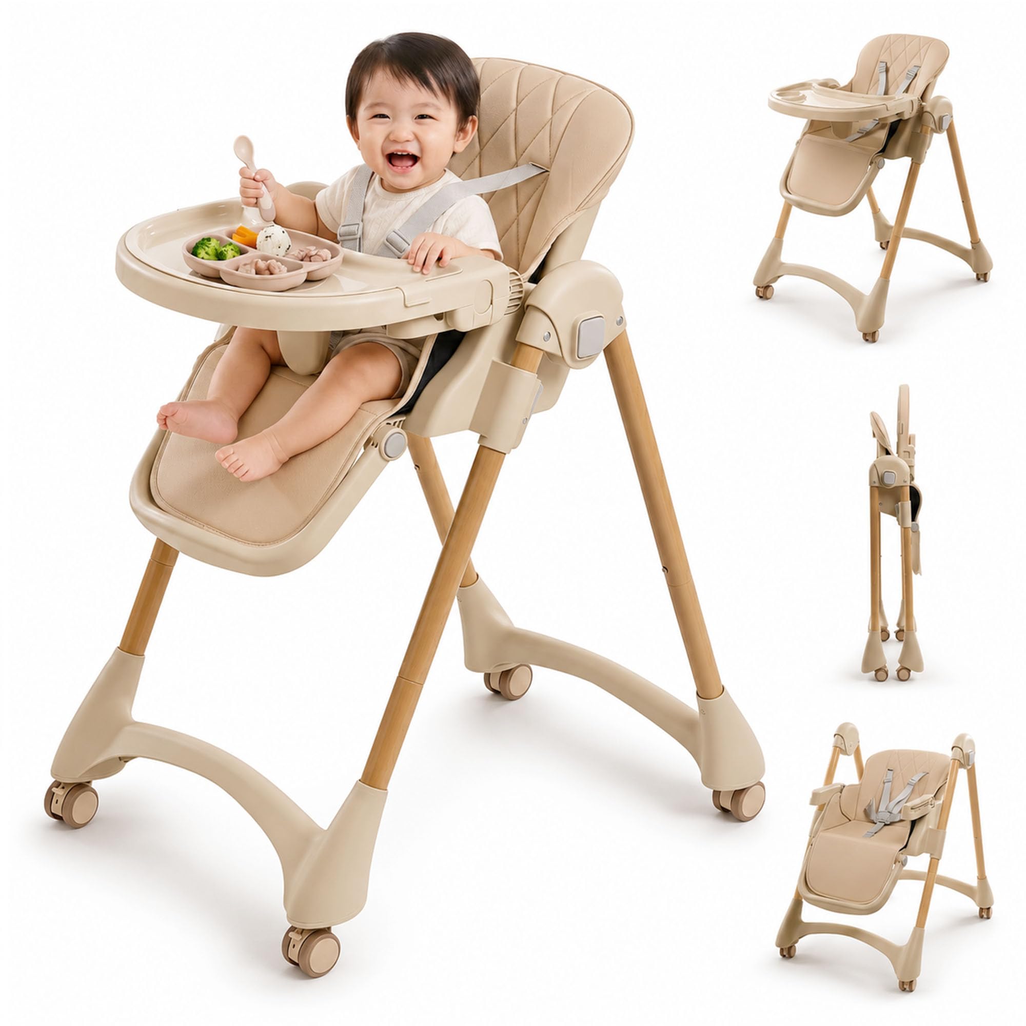 ハイローチェア Amazon | ベビーチェア ハイローチェア 折りたたみ 6ヶ月～3歳対応