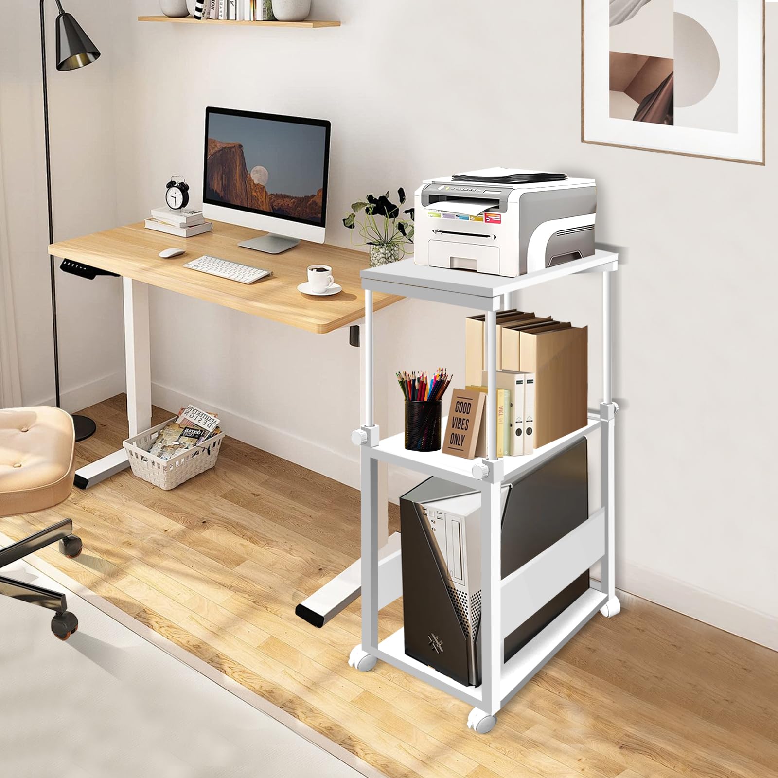 Amazon | SANDARK パソコンワゴン キャスター付き PCワゴン フルタワー