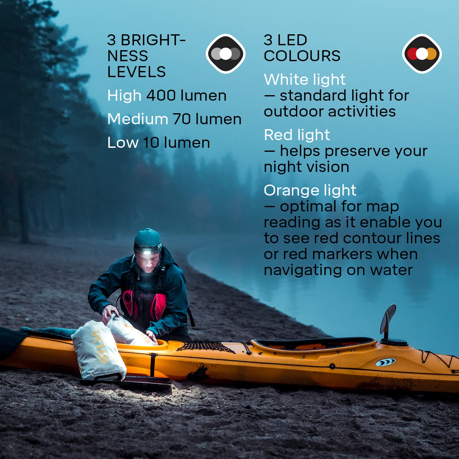 Silva Unisex Adult Explore 4 Headlamp, Green, One Size